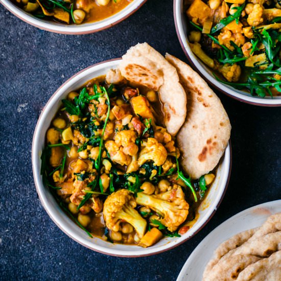 Cauliflower and Sweet Potato Curry