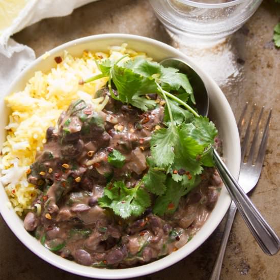 Black Bean & Spinach Curry