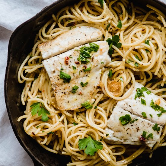 Barramundi Lemon Garlic Pasta