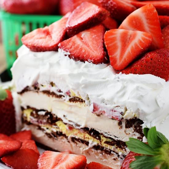 Strawberry Ice Cream Cake