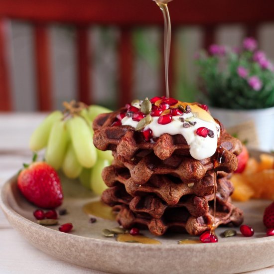 Glutenfree Beetroot Waffles