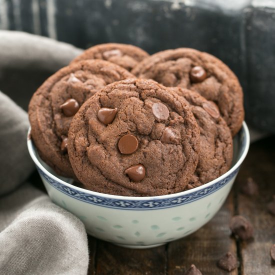 Dark Chocolate Pudding Cookies