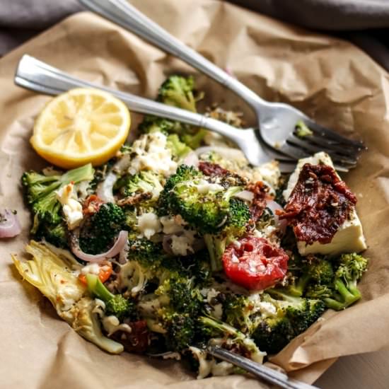 Smothered Greek Broccoli