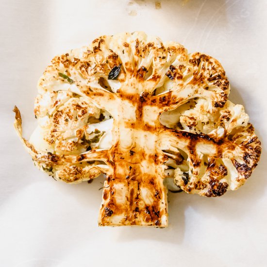 Grilled Greek Cauliflower Steak