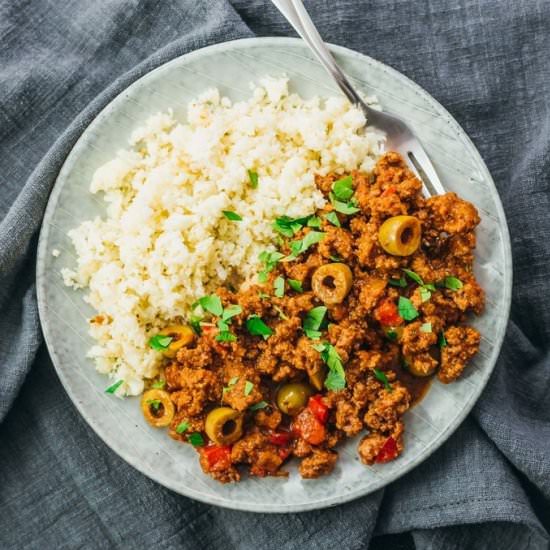 Easy beef picadillo