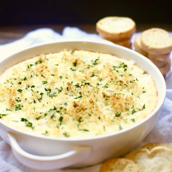 How and Cheesy Baked Shrimp Scampi Dip