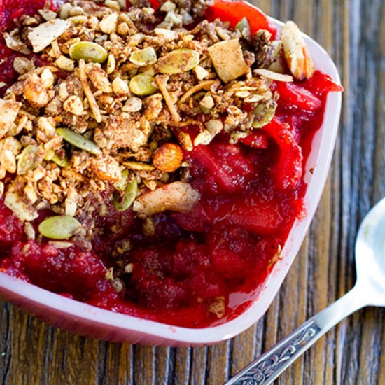 Paleo Apple & Berry Crumble