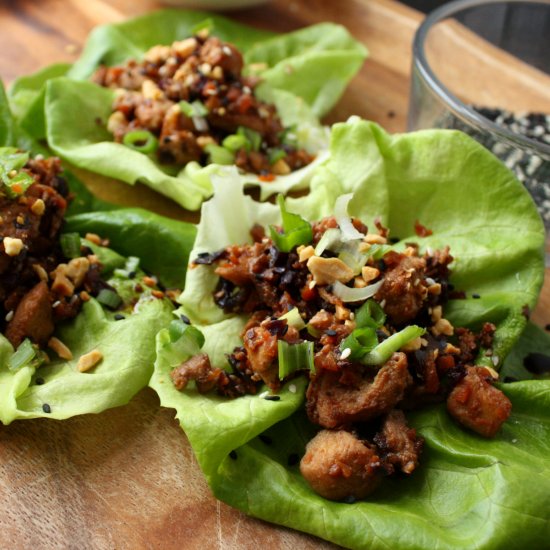 CHICKEN MOO SHU LETTUCE WRAPS