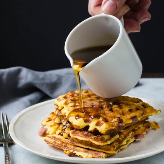 Ham and Manchego Waffles