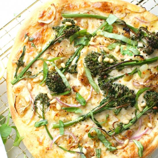 Broccolini & Shallot White Pizza