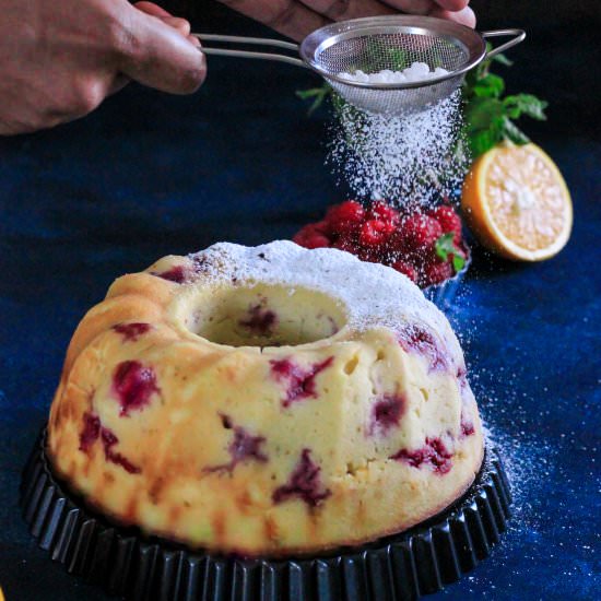 orange raspberry ricotta cake