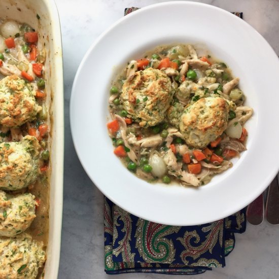 Chicken Pot Pie with Biscuits