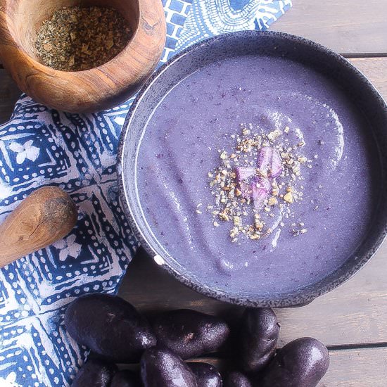 Purple Cauliflower & Potato Soup