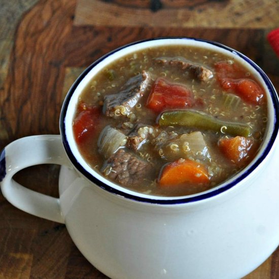 Vegetable Beef Quinoa Soup