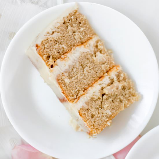 White Chocolate Coconut Almond Cake