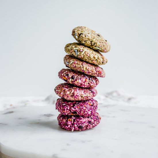 No-Bake Funfetti Ombre Cookies