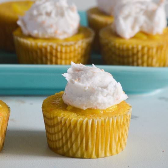 Vegan Creamsicle cupcakes