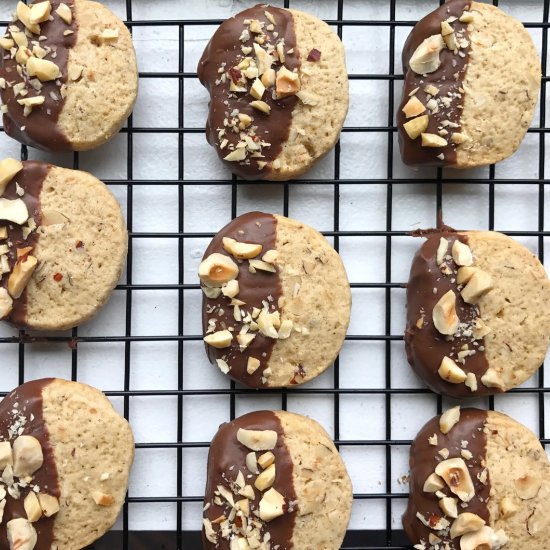 Dipped Hazelnut Cookies