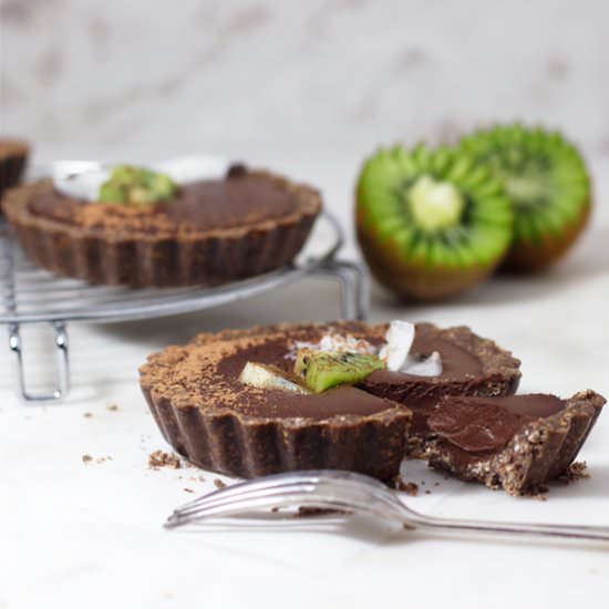 Dark Chocolate Cardamom Tarts