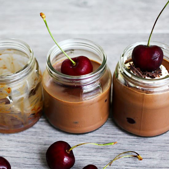 Cherry Chocolate Pots