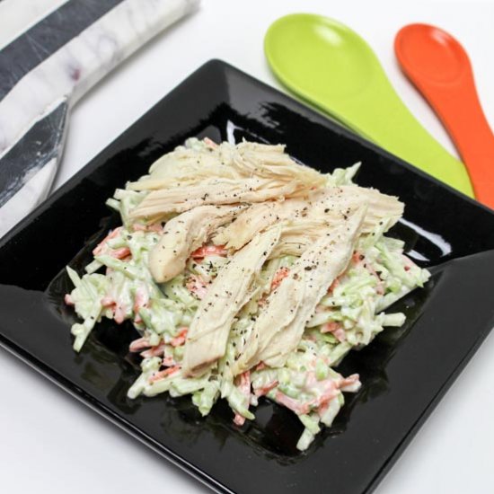 Easy Chicken Broccoli Slaw Salad