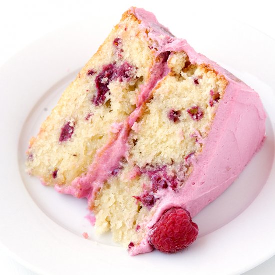 White Chocolate Raspberry Cake