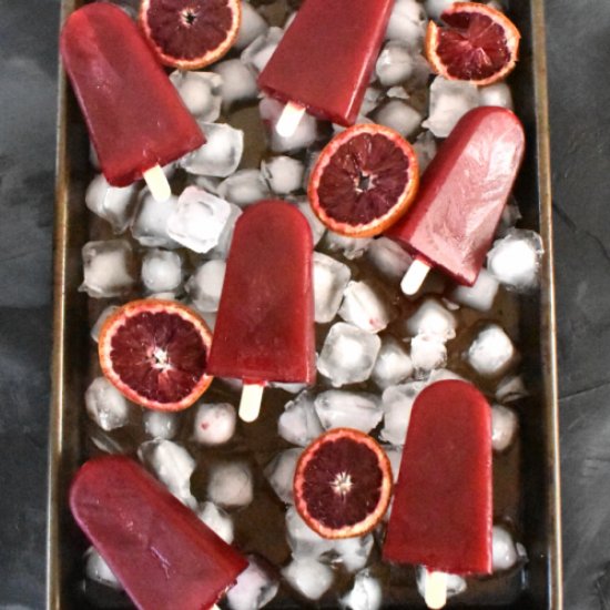 BLOOD ORANGE VANILLA POPSICLES