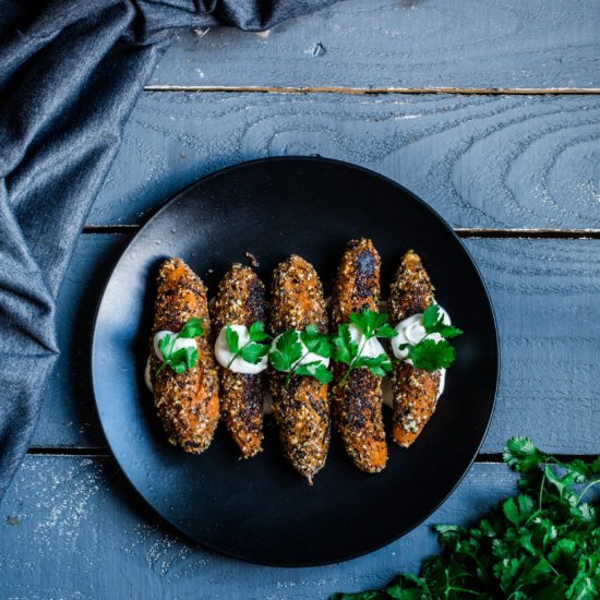 Crispy Crusted Sweet Potatoes