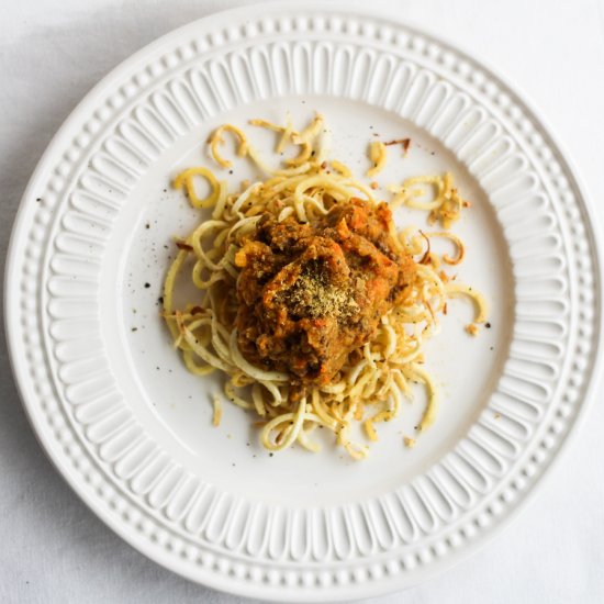 Parsnip Spaghetti Bolognese