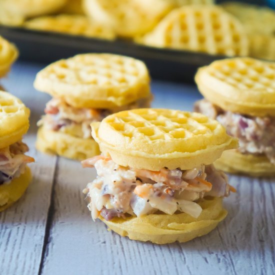 Mini Waffle Chicken Salad Sandwich