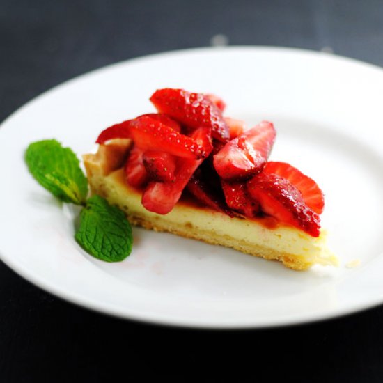 Strawberry cream cheese tart