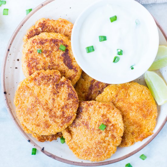 Parmesan Cauliflower Fritters