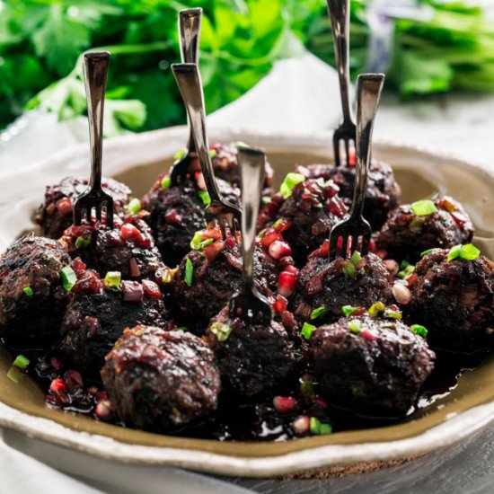 Pomegranate Cocktail Meatballs