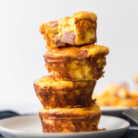 Ham & Cheddar Quiche Cups