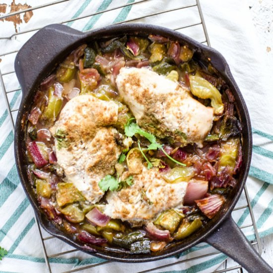 Salsa Verde Chicken Skillet