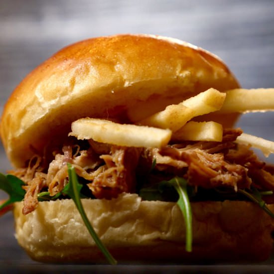 Hawaiian Apple Pulled Pork Sandwich