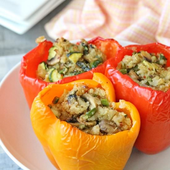 Spicy Quinoa Stuffed Peppers