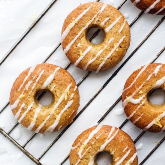 Glazed Lemon Chia Baked Donuts