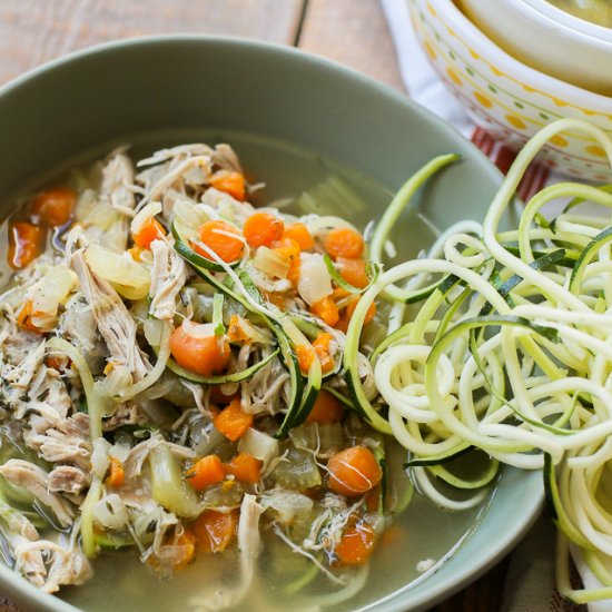 Instant Pot Chicken Zoodle Soup