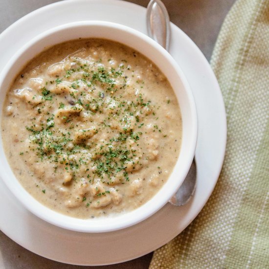 Potato Leek Soup with Lemon Oil