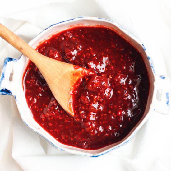 Easy Rhubarb Raspberry Compote