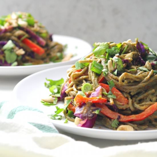 Warm Spicy Peanut Soba Noodles