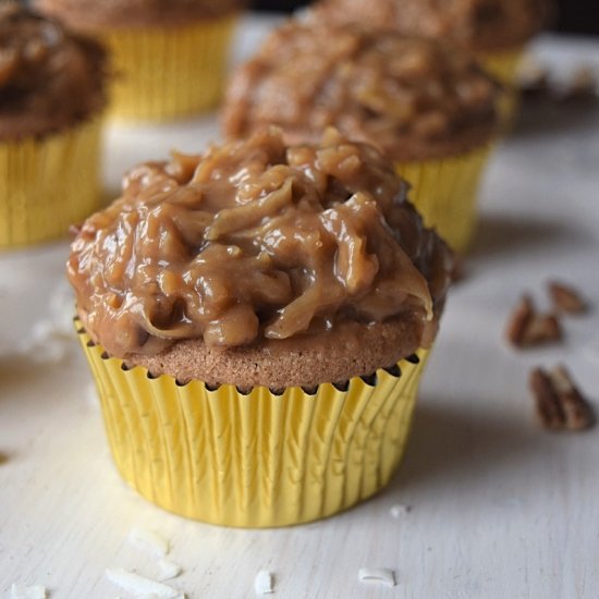 The Best German Chocolate Cupcakes