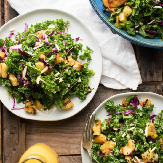 Grilled Pineapple Kale Salad