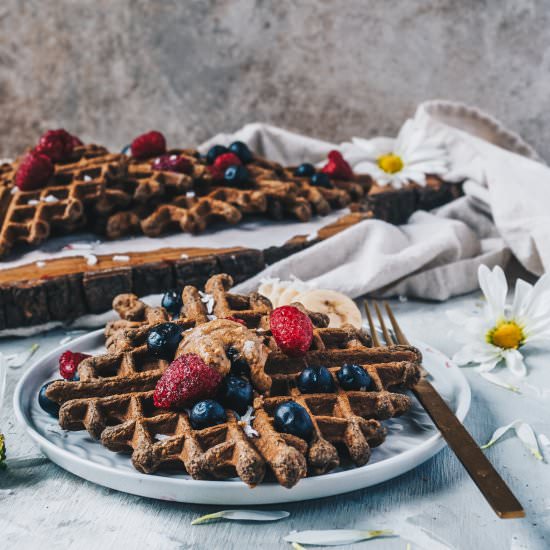 ALMOND BUCKWHEAT BANANA WAFFELS