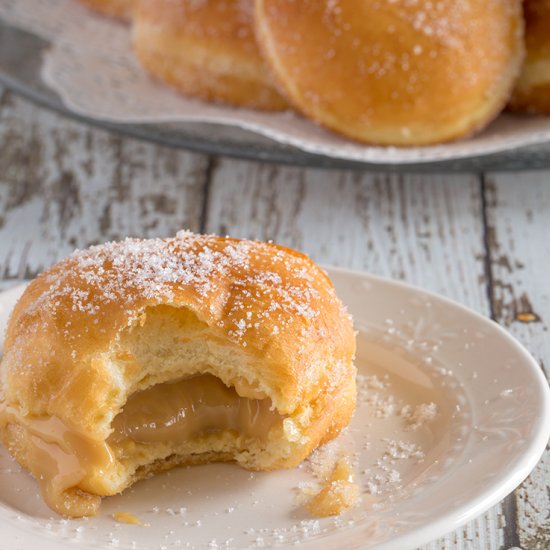 Brazilian Caramel Filled Doughnuts