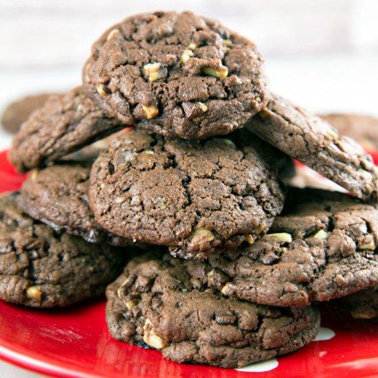 Chewy Chocolate Mint Cookies