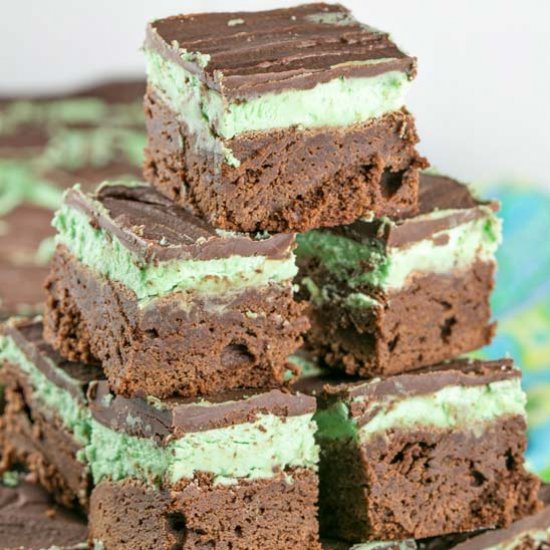 Mint Irish Cream Brownies