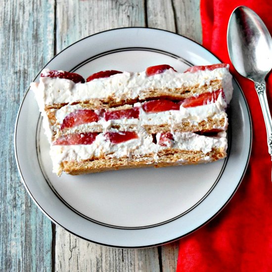 Strawberry Icebox Cheesecake