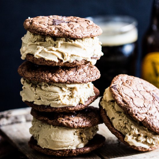 Guinness Ice Cream Sandwiches